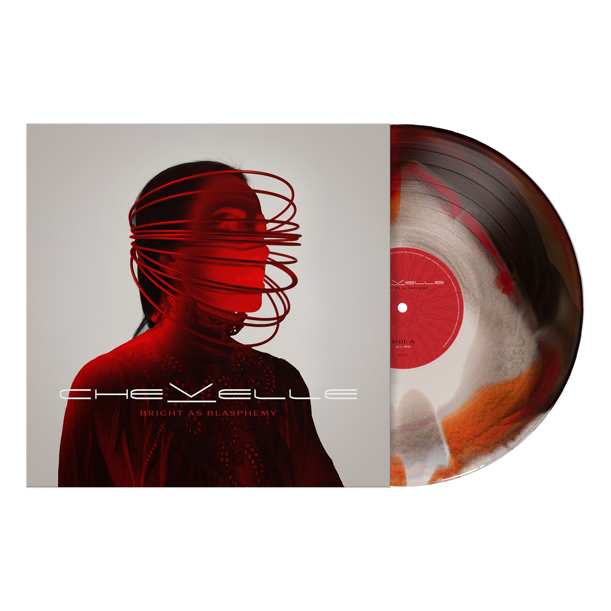CHEVELLE 'BRIGHT AS BLASPHEMY' LP - EXCLUSIVE - LTD. 500 - BONE/RUBY/BLACK ICE SMUSH
