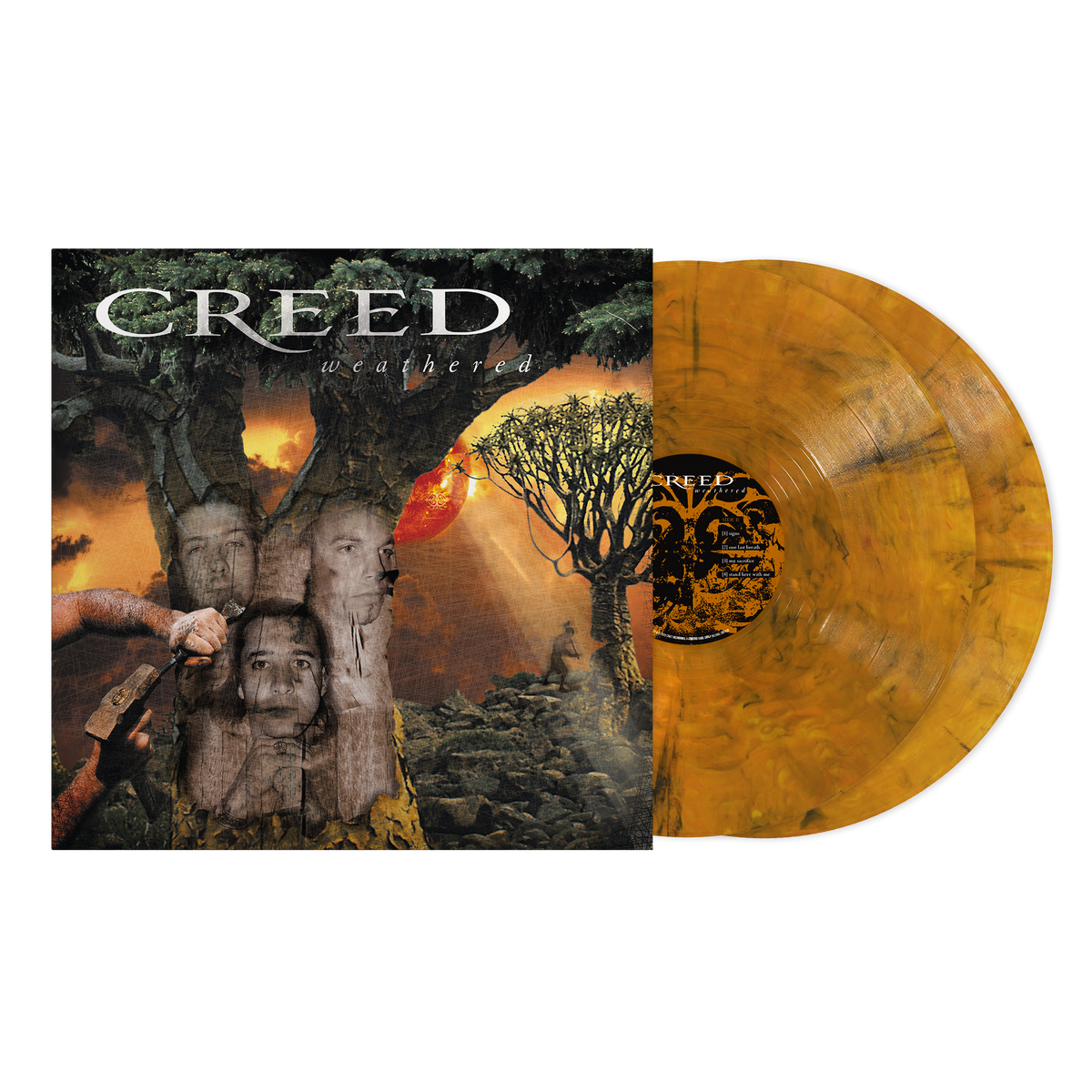 CREED ‘WEATHERED’ 25TH ANNIVERSARY 2LP (Exclusive – Limited to 500, Tigers Eye Vinyl)