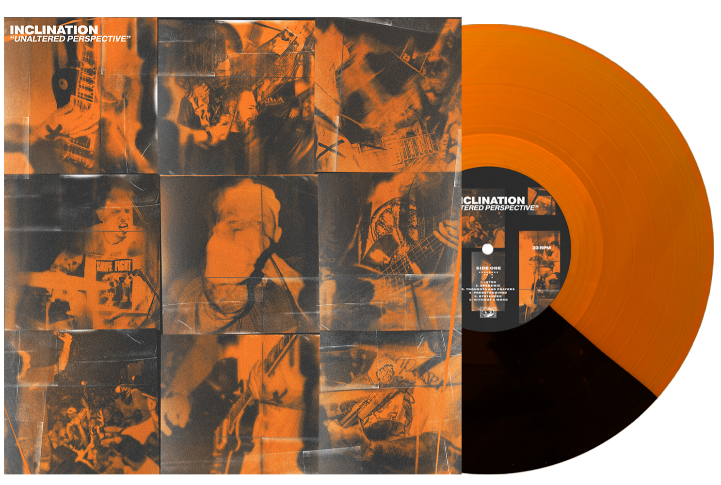 INCLINATION ‘UNALTERED PERSPECTIVE’ LP - EXCLUSIVE - LTD. 250 - BLACK/ORANGE CRUSH