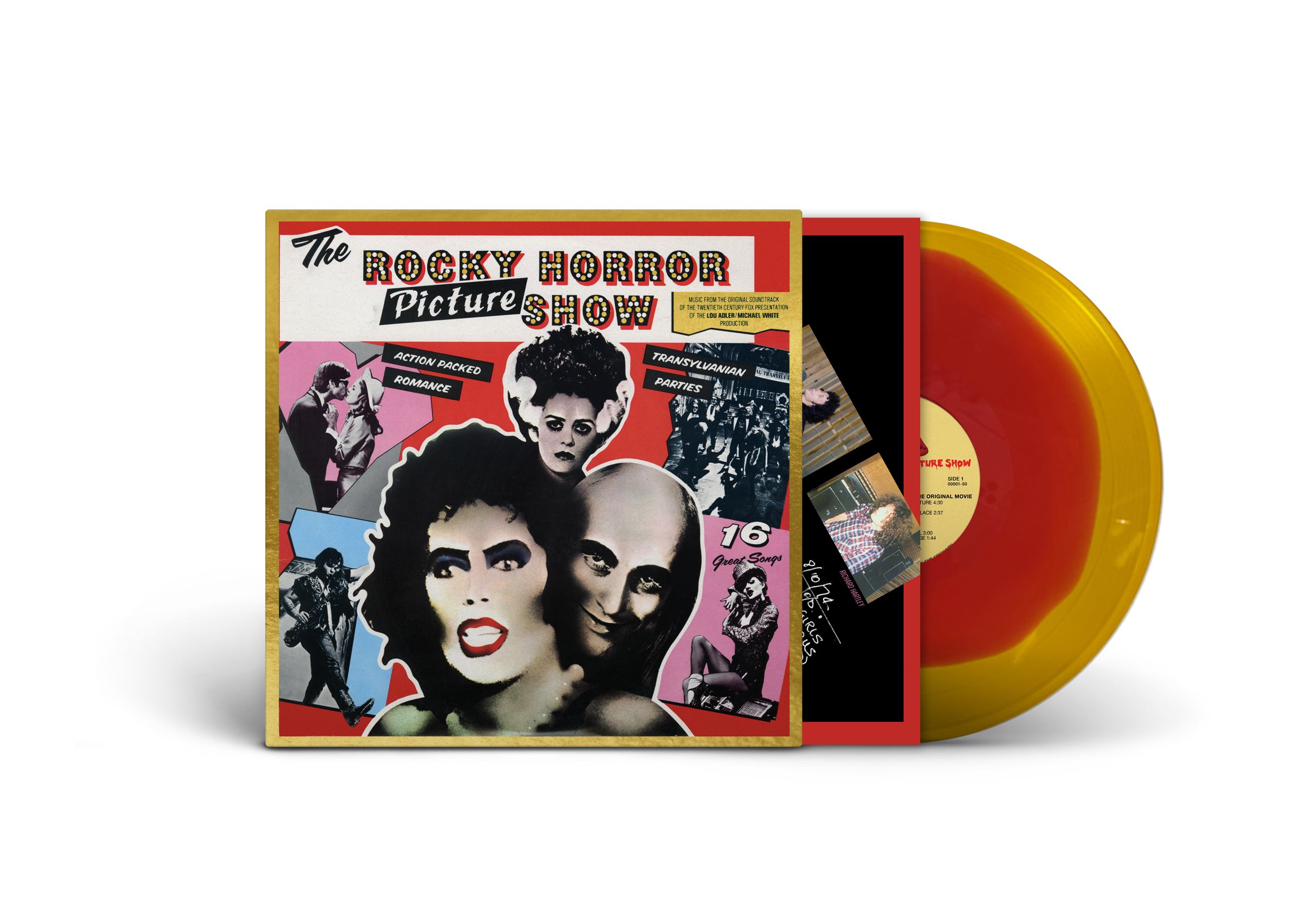 'THE ROCKY HORROR PICTURE SHOW' MOTION PICTURE SOUNDTRACK 50TH ANNIVERSARY EDITION LP - RED/GOLD
