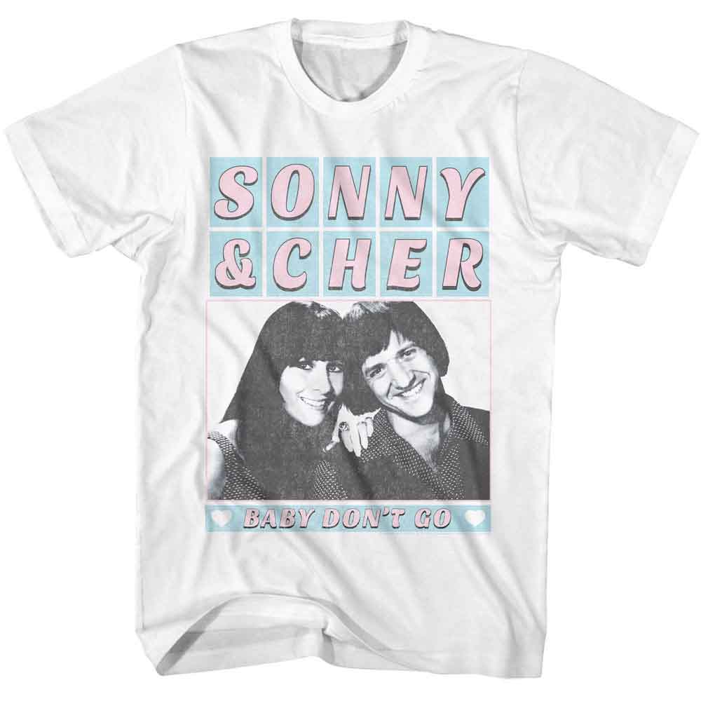 SONNY AND CHER - BABY DONT GO NAME BLOCKS SHIRT