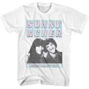 SONNY AND CHER - BABY DONT GO NAME BLOCKS SHIRT