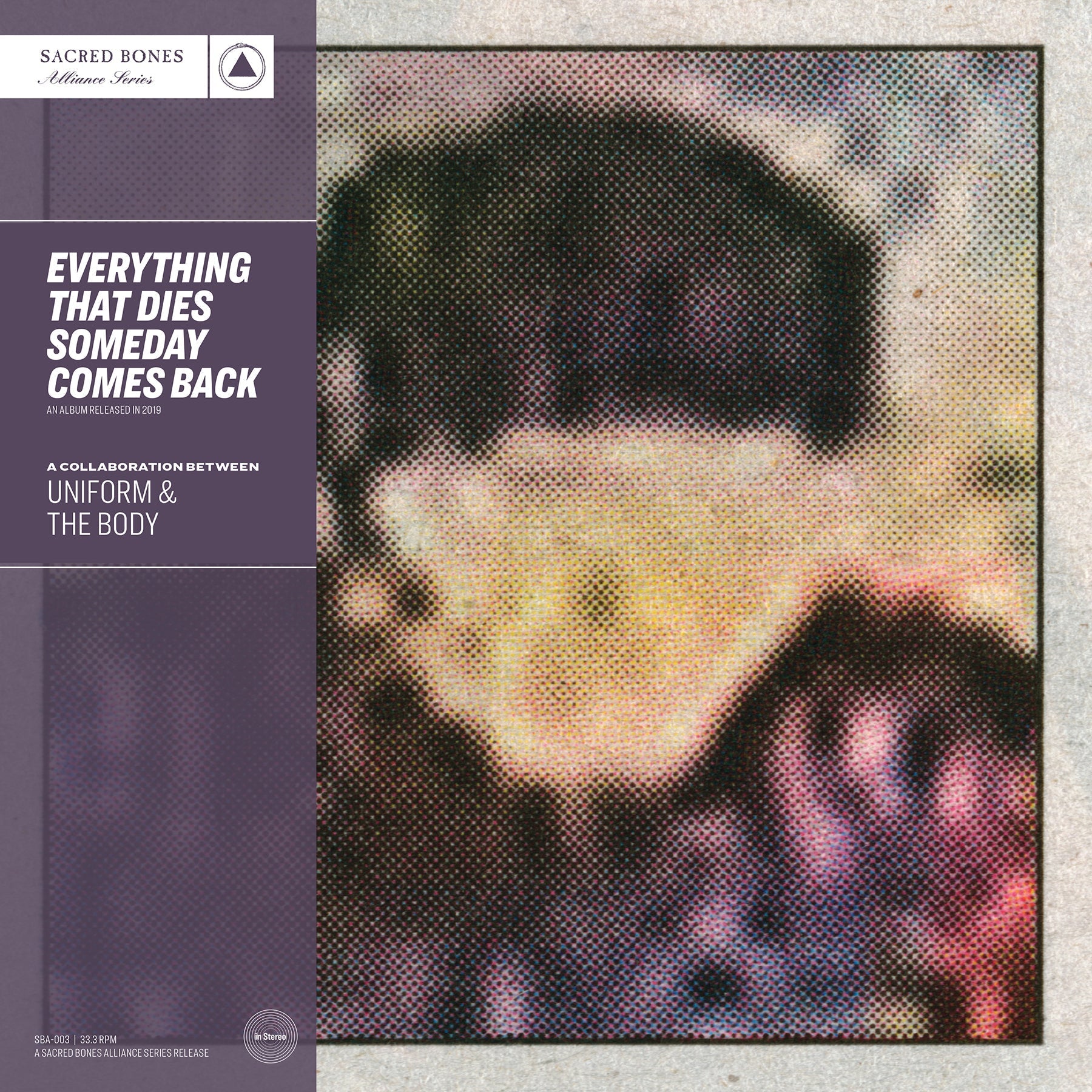 UNIFORM & THE BODY 'EVERYTHING THAT DIES SOMEDAY COMES BACK' SB 15 YEAR EDITION  LP - SILVER