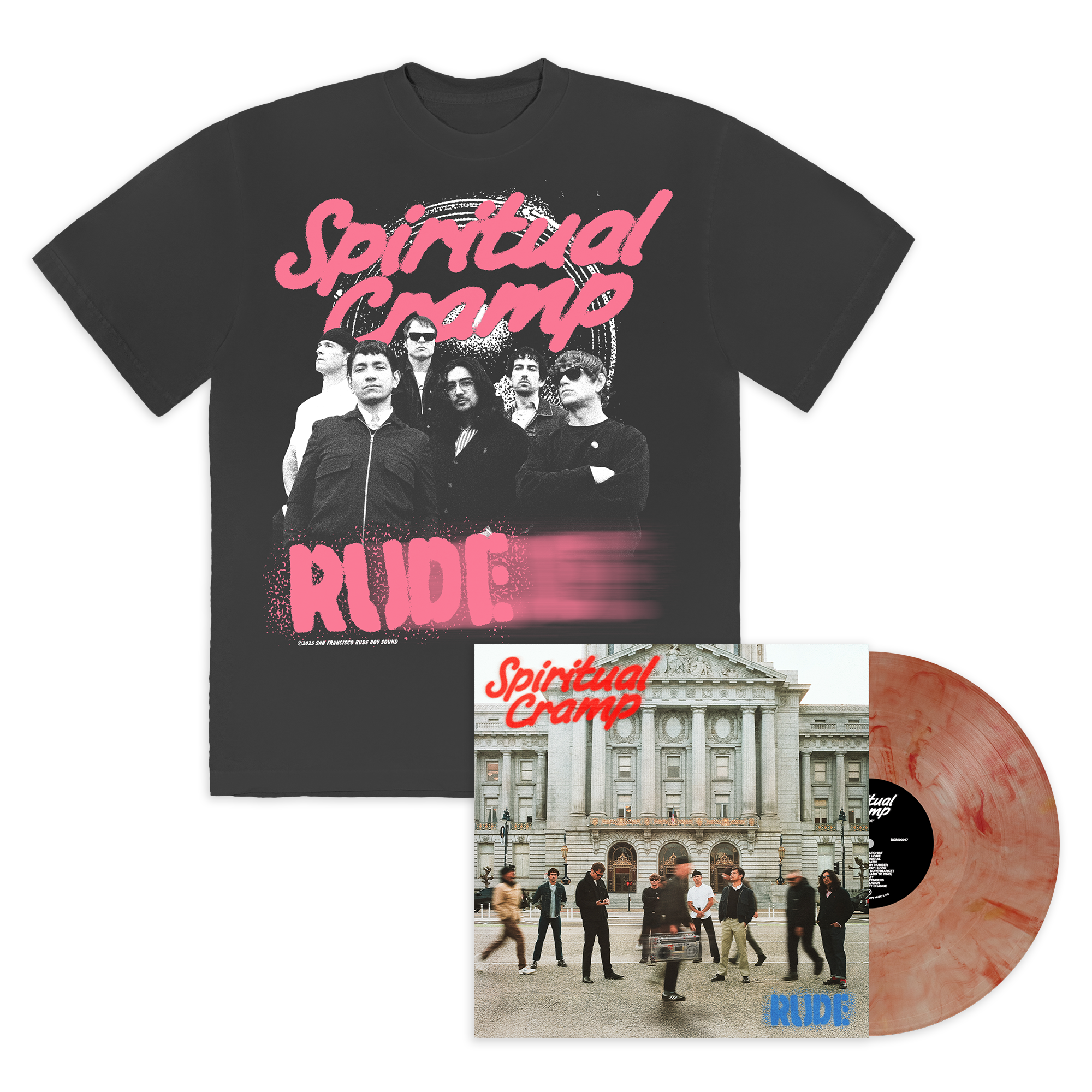 SPIRITUAL CRAMP ‘RUDE’ LP + ALT PRESS EXCLUSIVE T-SHIRT - EXCLUSIVE - LTD. 500 - ORANGE MARBLE