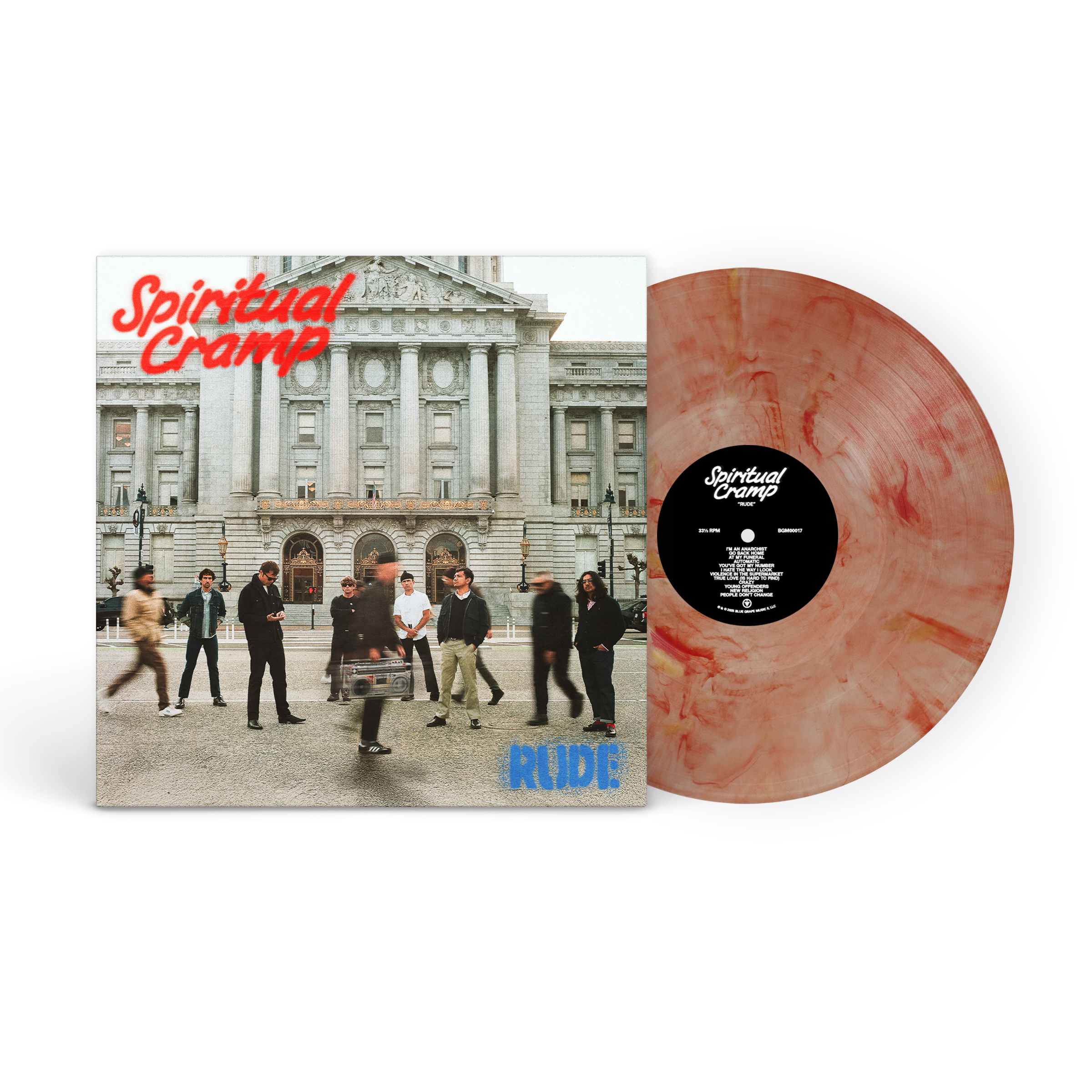 SPIRITUAL CRAMP ‘RUDE’ LP = EXCLUSIVE - LTD. 500 - ORANGE MARBLE