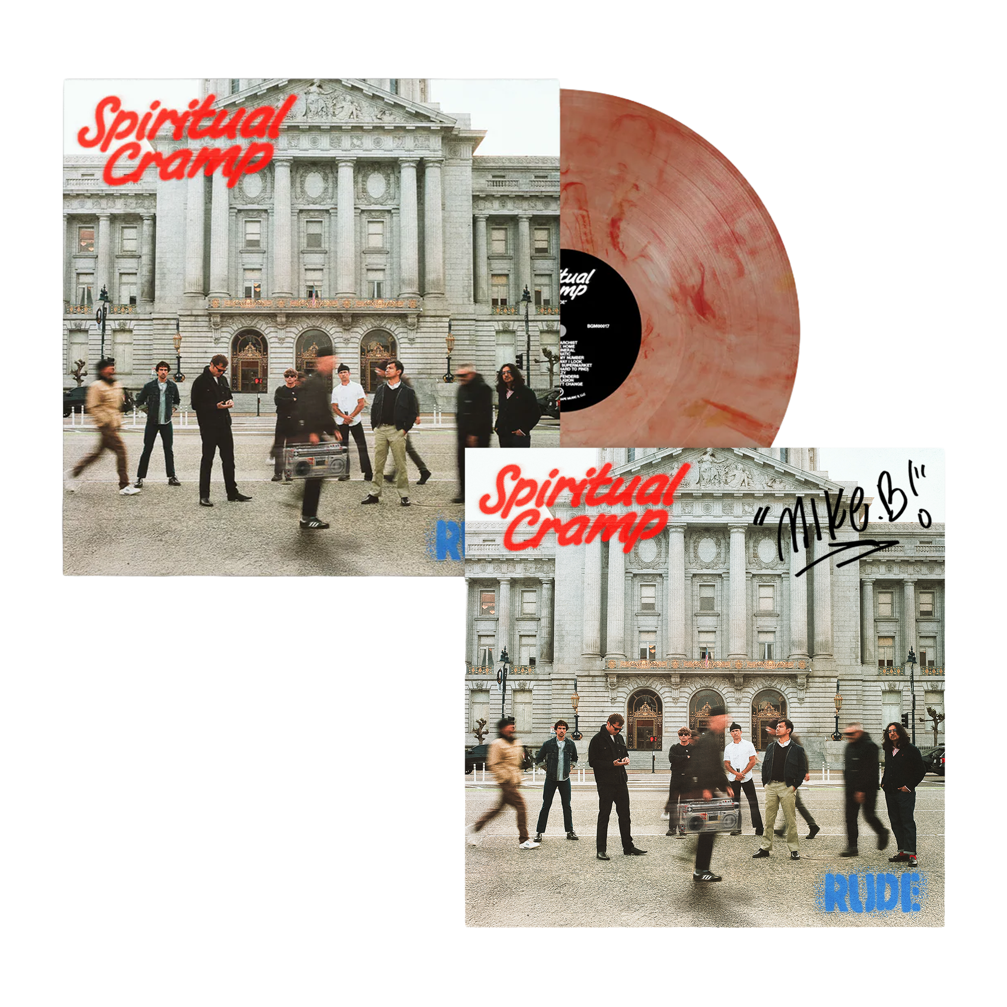 SPIRITUAL CRAMP ‘RUDE’ LP - EXCLUSIVE ORANGE MARBLE VARIANT W/SIGNED INSERT