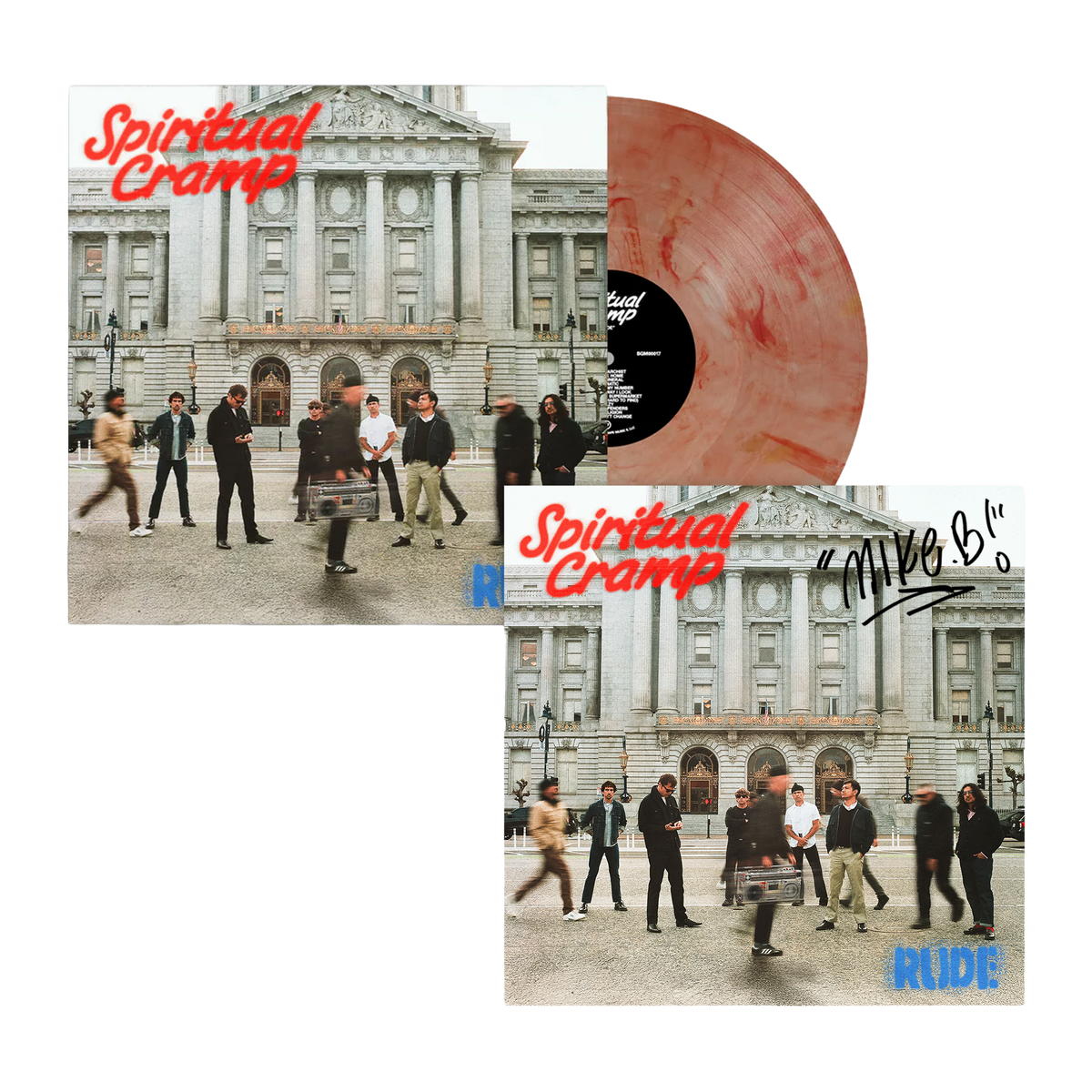 SPIRITUAL CRAMP 'RUDE' LP + SIGNED INSERT - EXCLUSIVE - ORANGE MARBLE