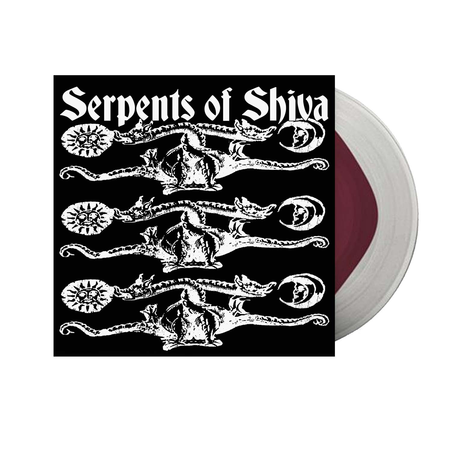 SERPENTS OF SHIVA (SCOTT VOGEL & JAY GALVIN) 'S/T' 7" EP - EXCLUSIVE - LTD. 200 - MAROON/CLEAR