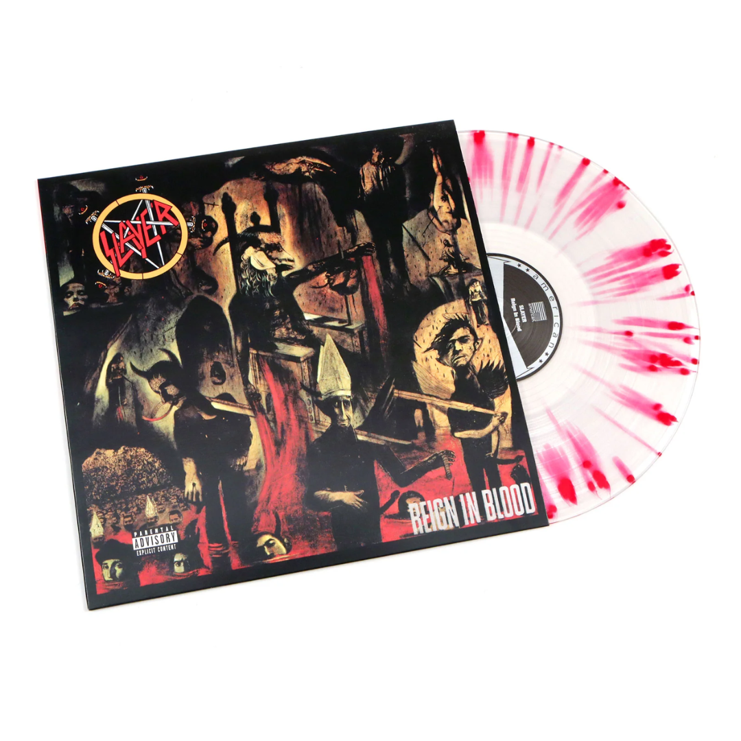 SLAYER 'REIGN IN BLOOD' LP - CLEAR/RED/SPLATTER