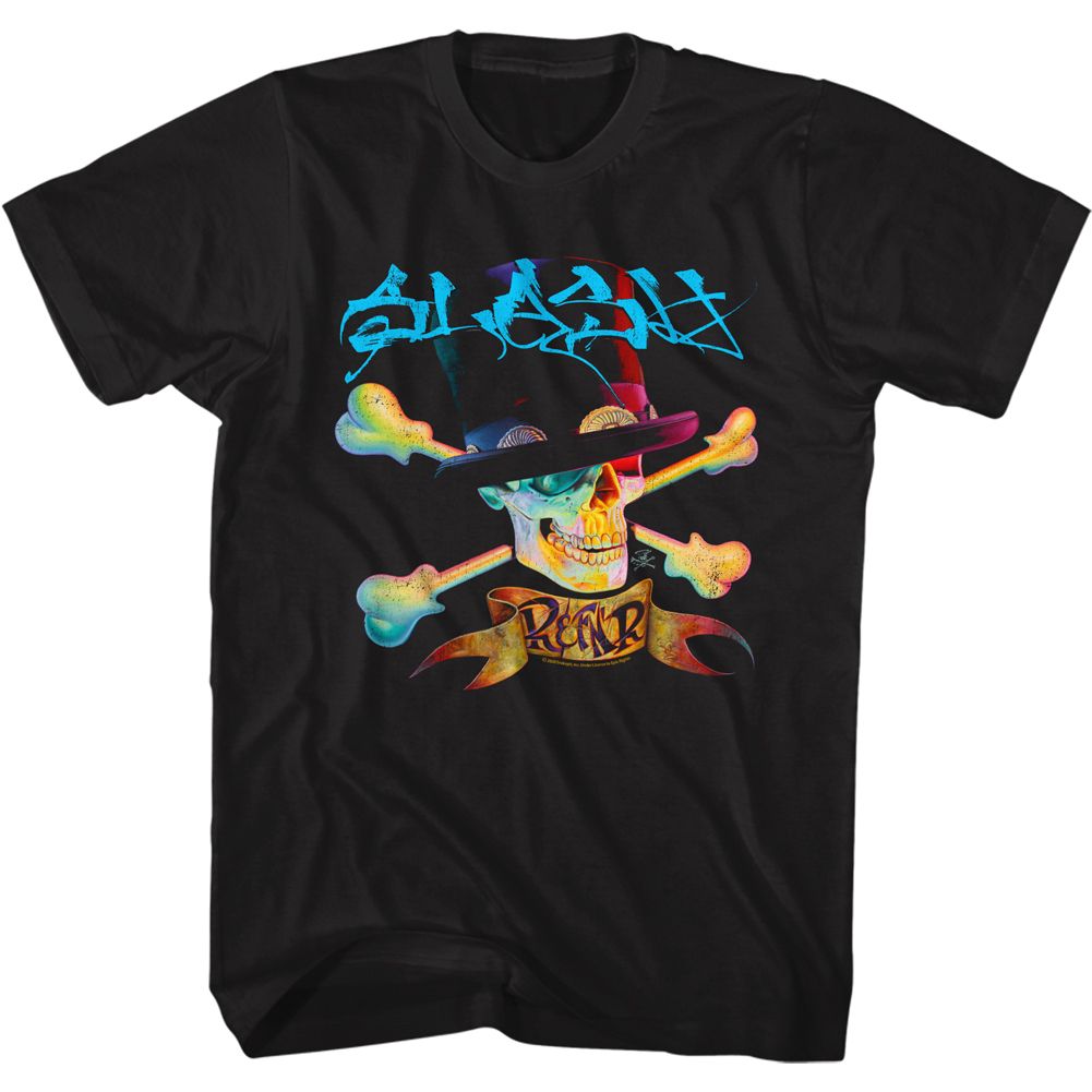 SLASH - SKULLANDBONESANDHAT SHIRT