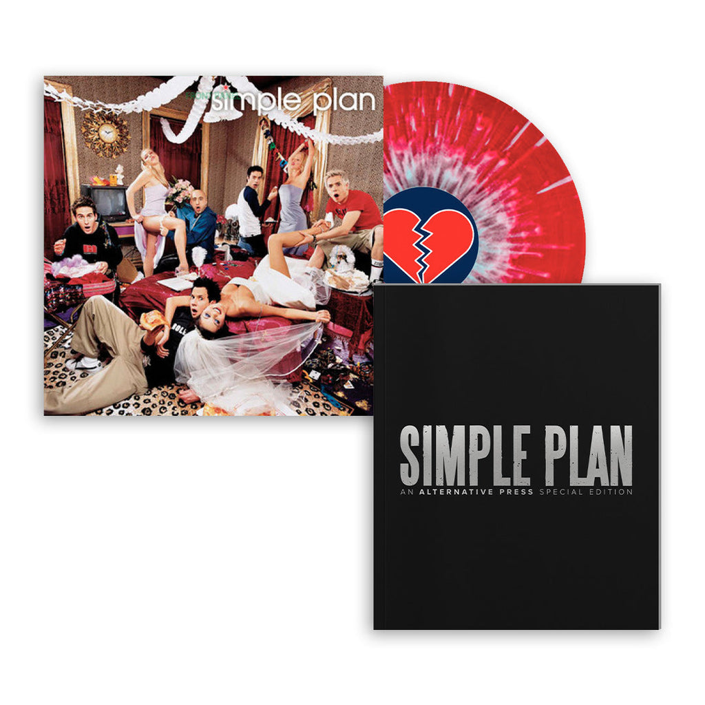 SIMPLE PLAN'NO PADS, NO HELMETS...JUST BALLS' LP - EXCLUSIVE - LTD. 700 - RED/WHITE/SPLATTER + SPECIAL COLLECTOR'S EDITION DELUXE MAGAZINE