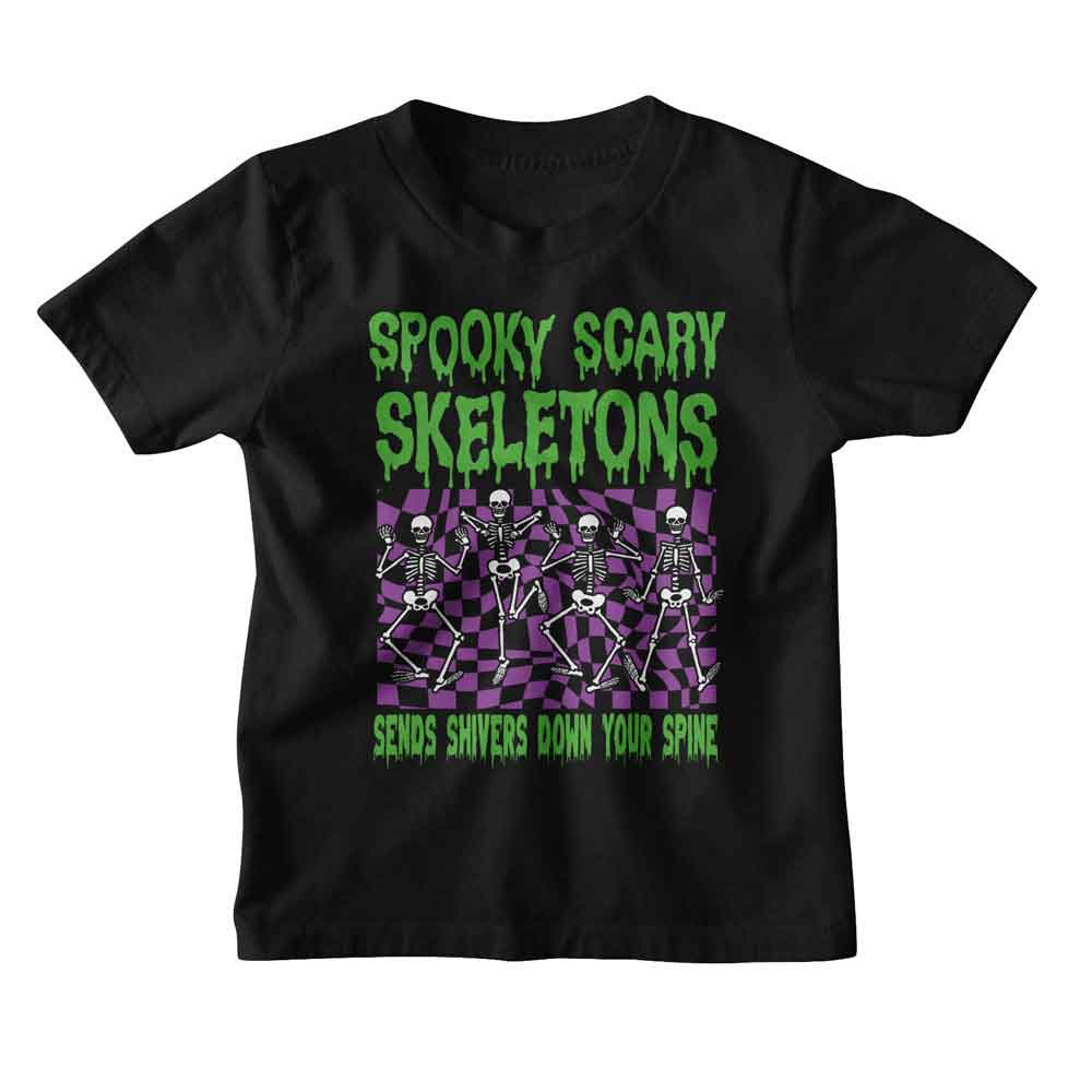 SPOOKY SCARY SKELETONS - SSS CHECKERS YOUTH SHIRT
