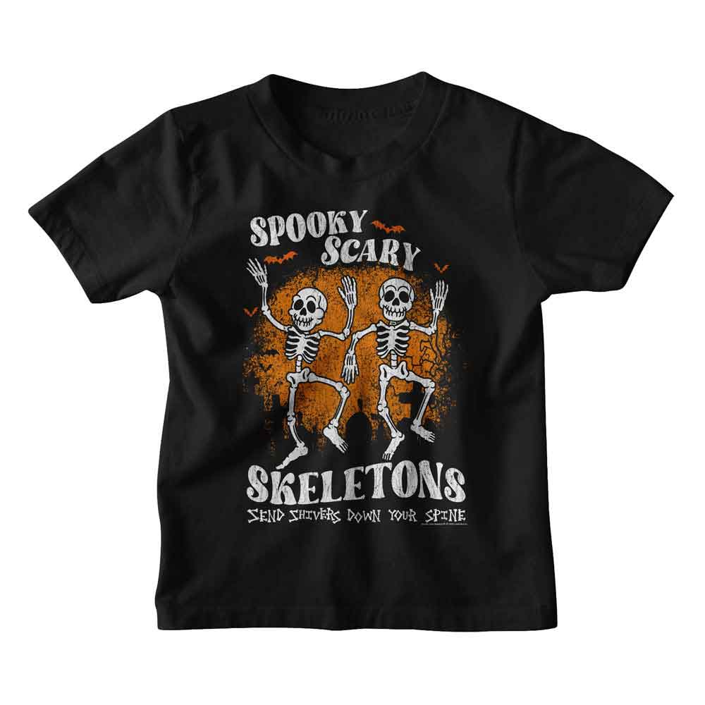 SPOOKY SCARY SKELETONS - SSS BATS AND GRAVES YOUTH SHIRT