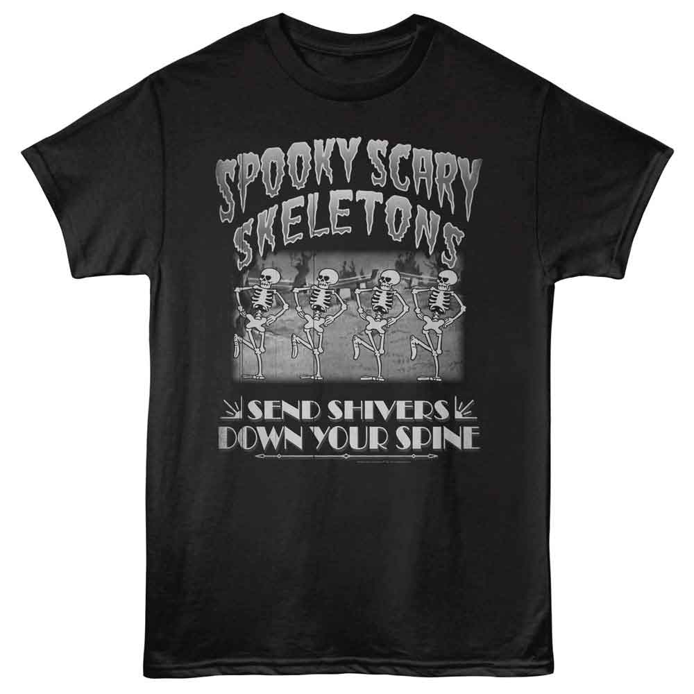 SPOOKY SCARY SKELETONS - SSS OLD FILM QUARTET SHIRT