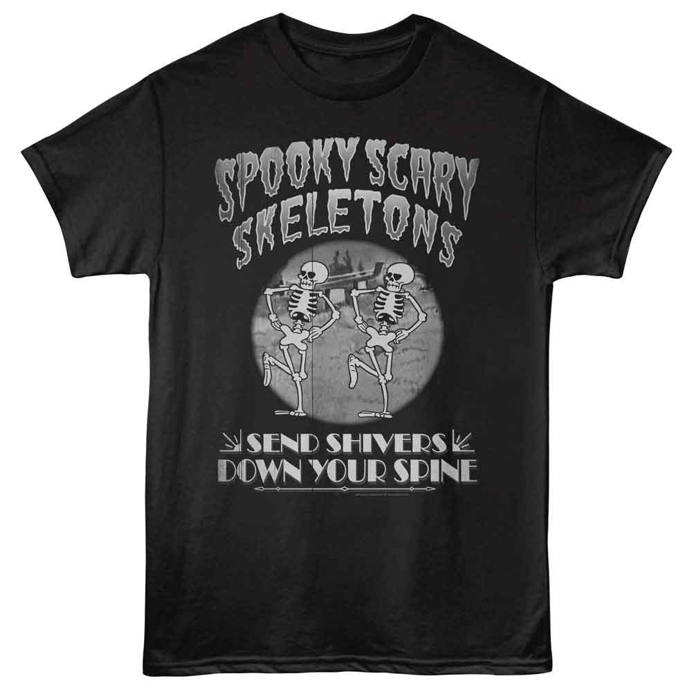 SPOOKY SCARY SKELETONS - SSS OLD FILM DUET SHIRT