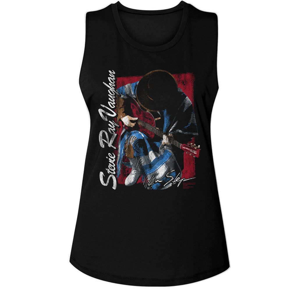 STEVIE RAY VAUGHAN - KNEELING LADIES SHIRT