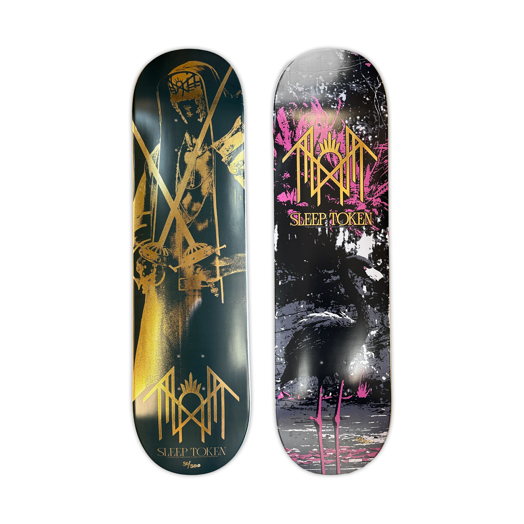 SLEEP TOKEN "EVEN IN ARCADIA" EXCLUSIVE FOIL SKATE DECKS
