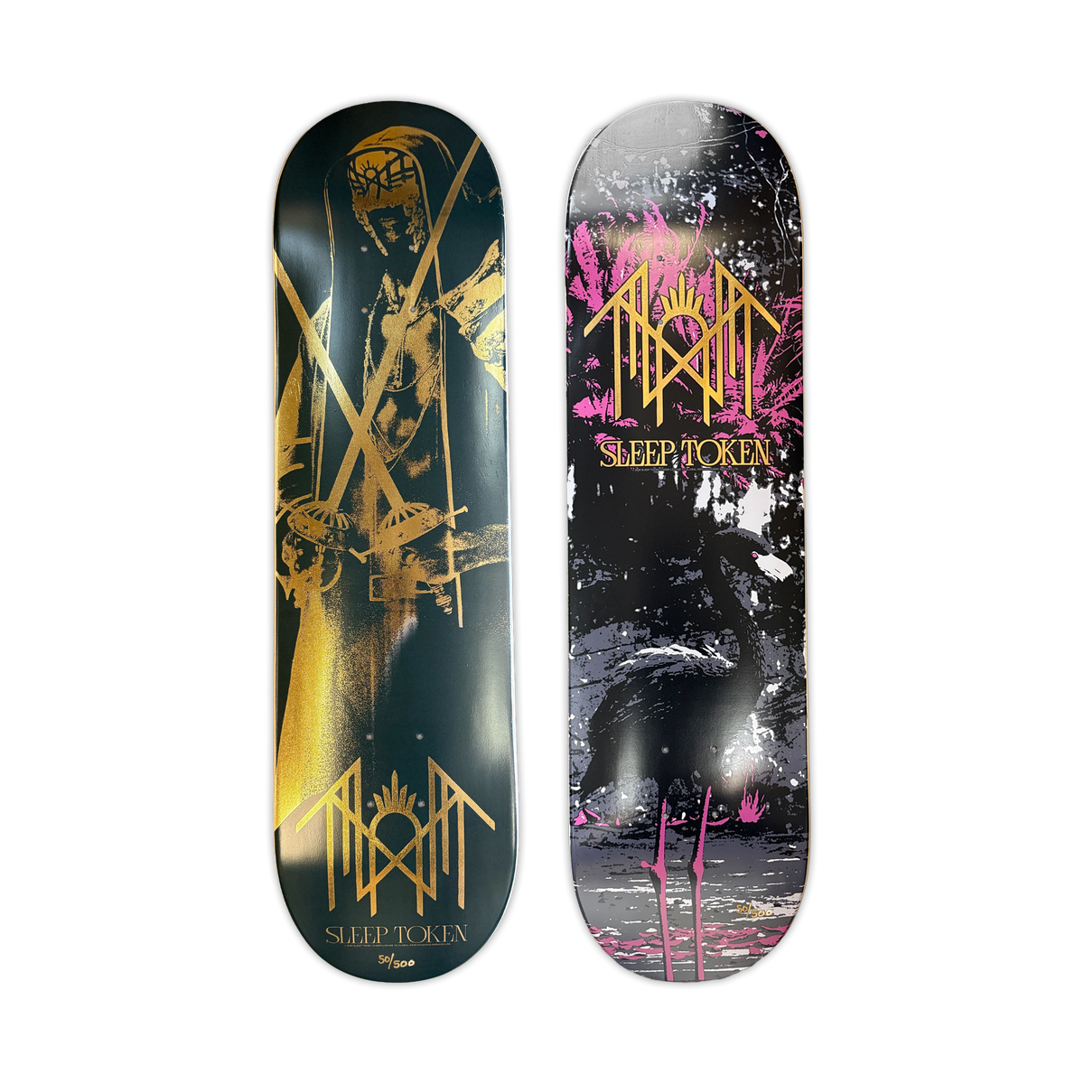 SLEEP TOKEN "EVEN IN ARCADIA" EXCLUSIVE FOIL SKATE DECKS
