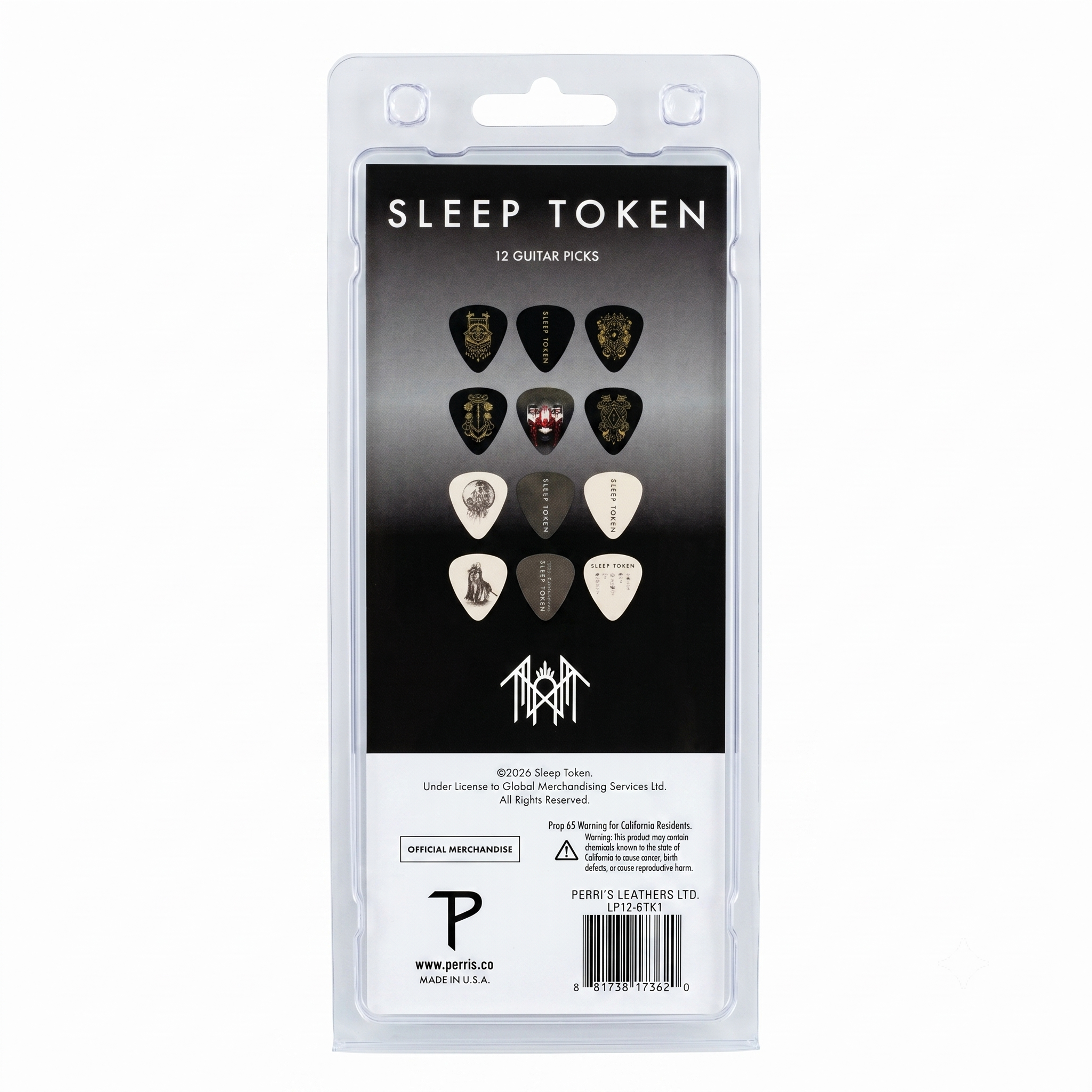 SLEEP TOKEN GUITAR PICKS - 12 PACK