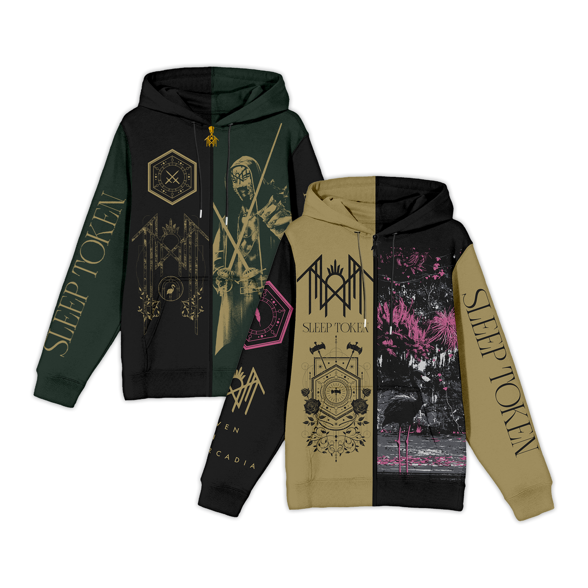 SLEEP TOKEN "EVEN IN ARCADIA" LIMITED EDITION EXCLUSIVE CUT & SEW HOODIES