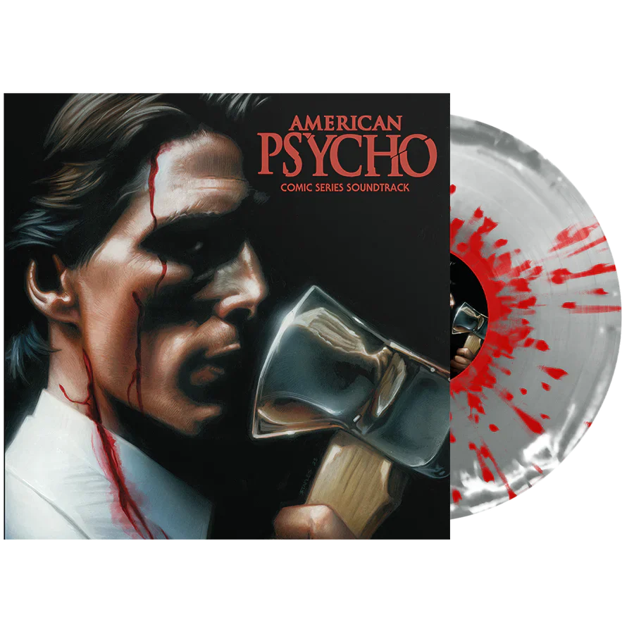AMERICAN PSYCHO'COMIC SERIES SOUNDTRACK' LP - SILVER/WHITE/RED/SPLATTER