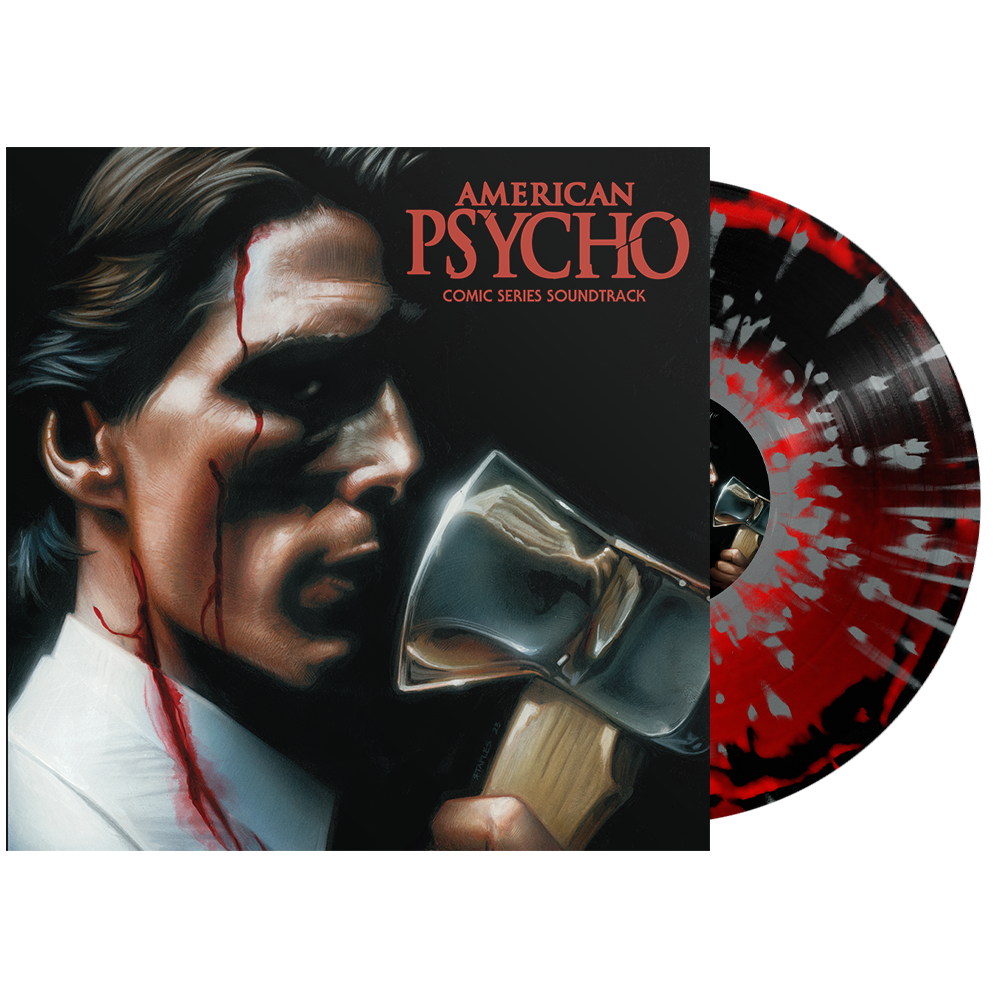 AMERICAN PSYCHO'COMIC SERIES SOUNDTRACK' LP - EXCLUSIVE - LTD. 100 - APPLE RED/BLACK/SILVER/SPLATTER