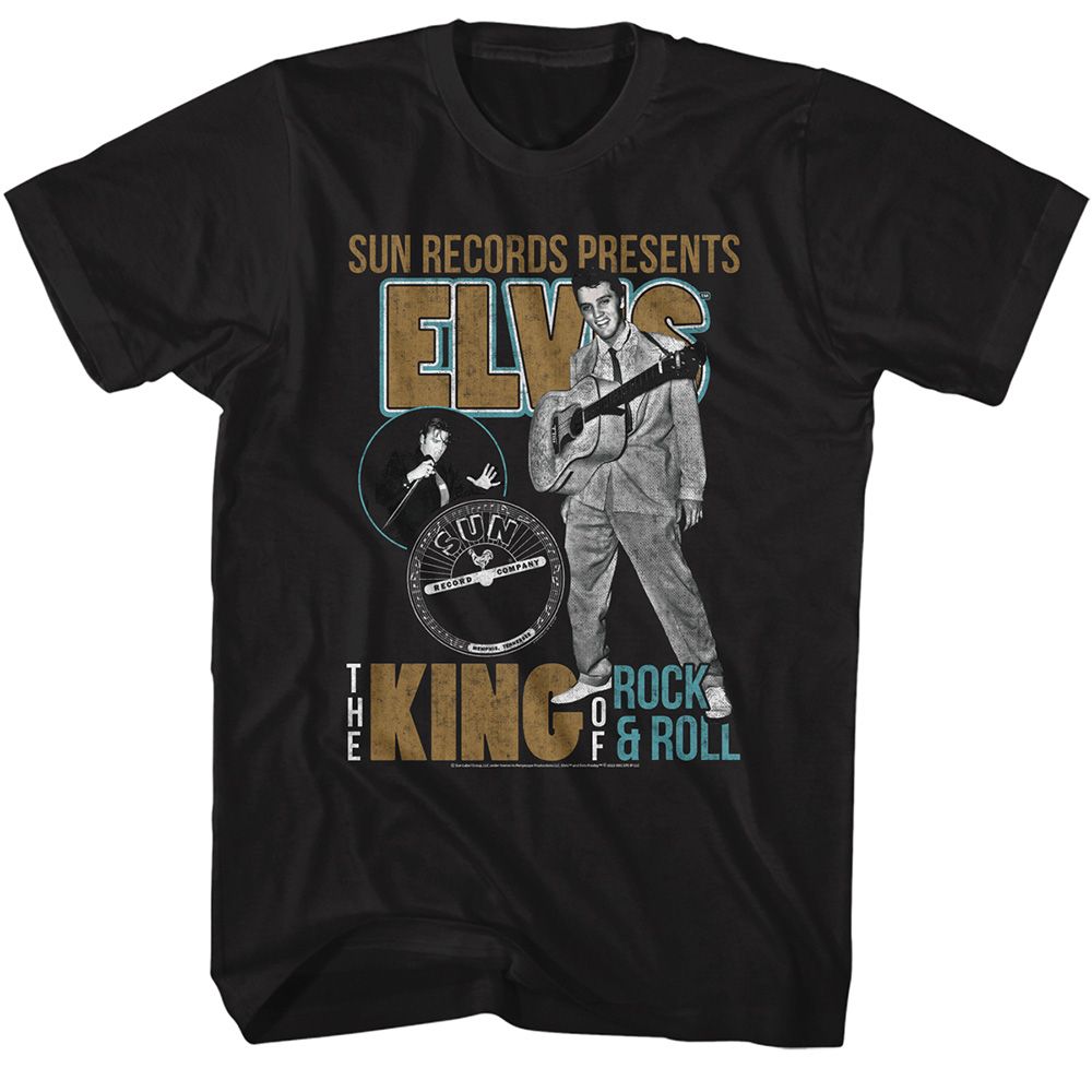 ELVIS SUN RECORDS - ELVIS KING OF ROCK AND ROLL SHIRT