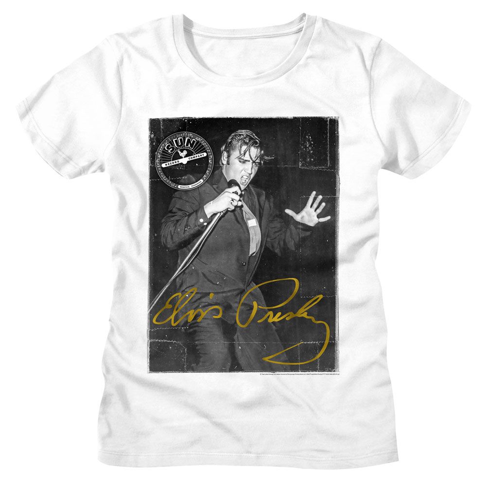 ELVIS SUN RECORDS - ELVIS GOLD SIGNATURE LADIES SHIRT