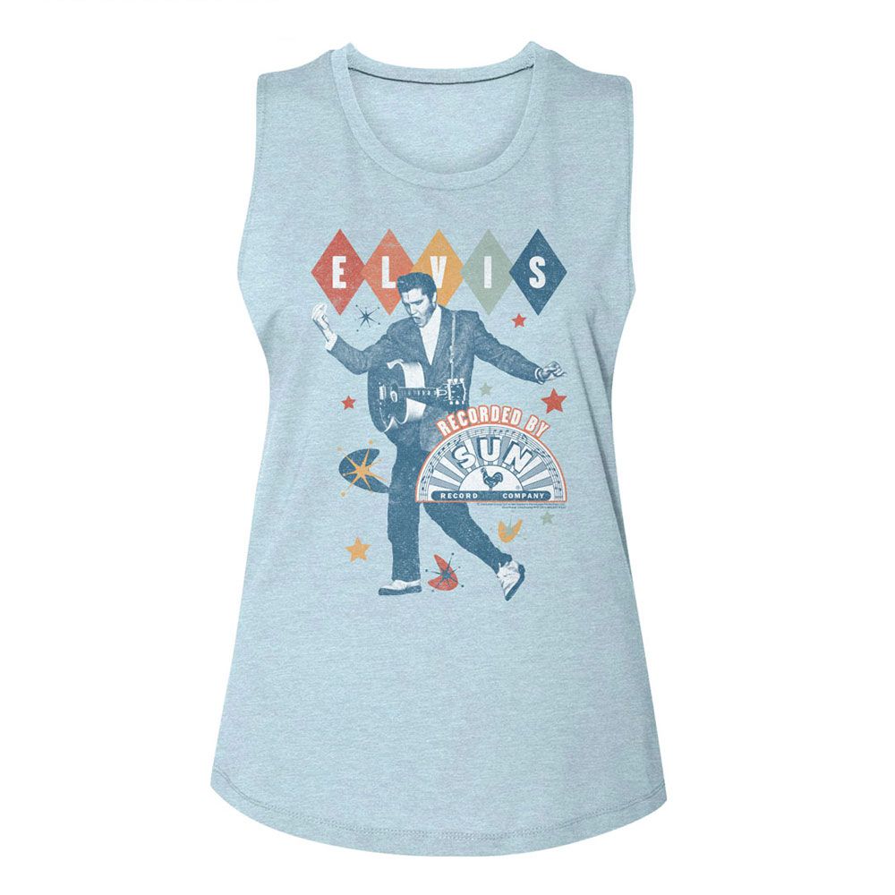 ELVIS SUN RECORDS - RETRO SHAPES LADIES SHIRT