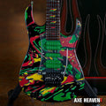 STEVE VAI SIGNATURE UNIVERSE SWIRL 7 STRING MINIATURE GUITAR REPLICA COLLECTIBLE