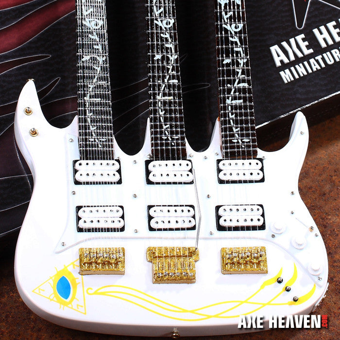 STEVE VAI SIGNATURE JEM TRIPLE-NECK MINIATURE GUITAR REPLICA COLLECTIBLE