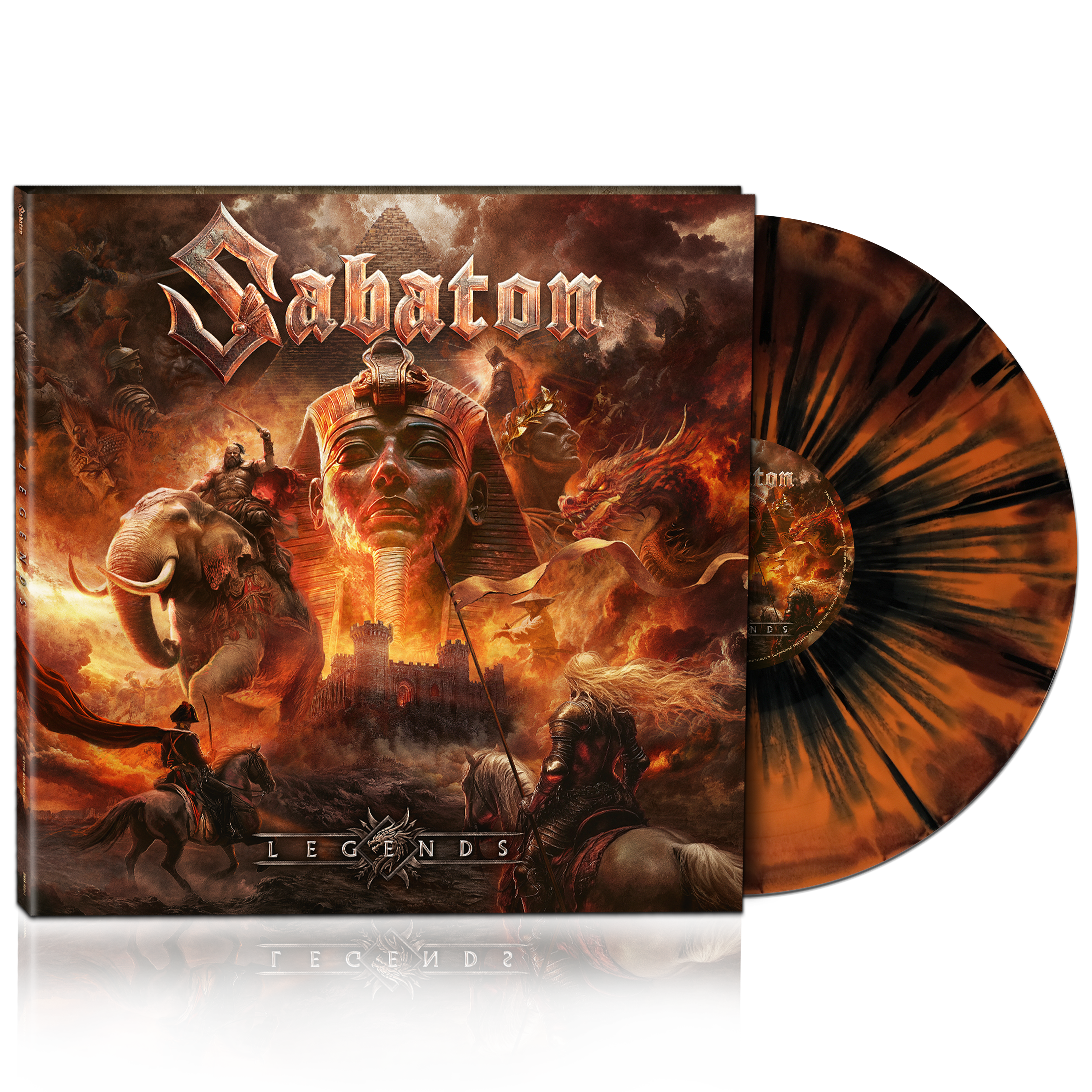 SABATON ‘LEGENDS’ LP - EXCLUSIVE - LTD. 300 - ORANGE CLOUD/BLACK/SPLATTER