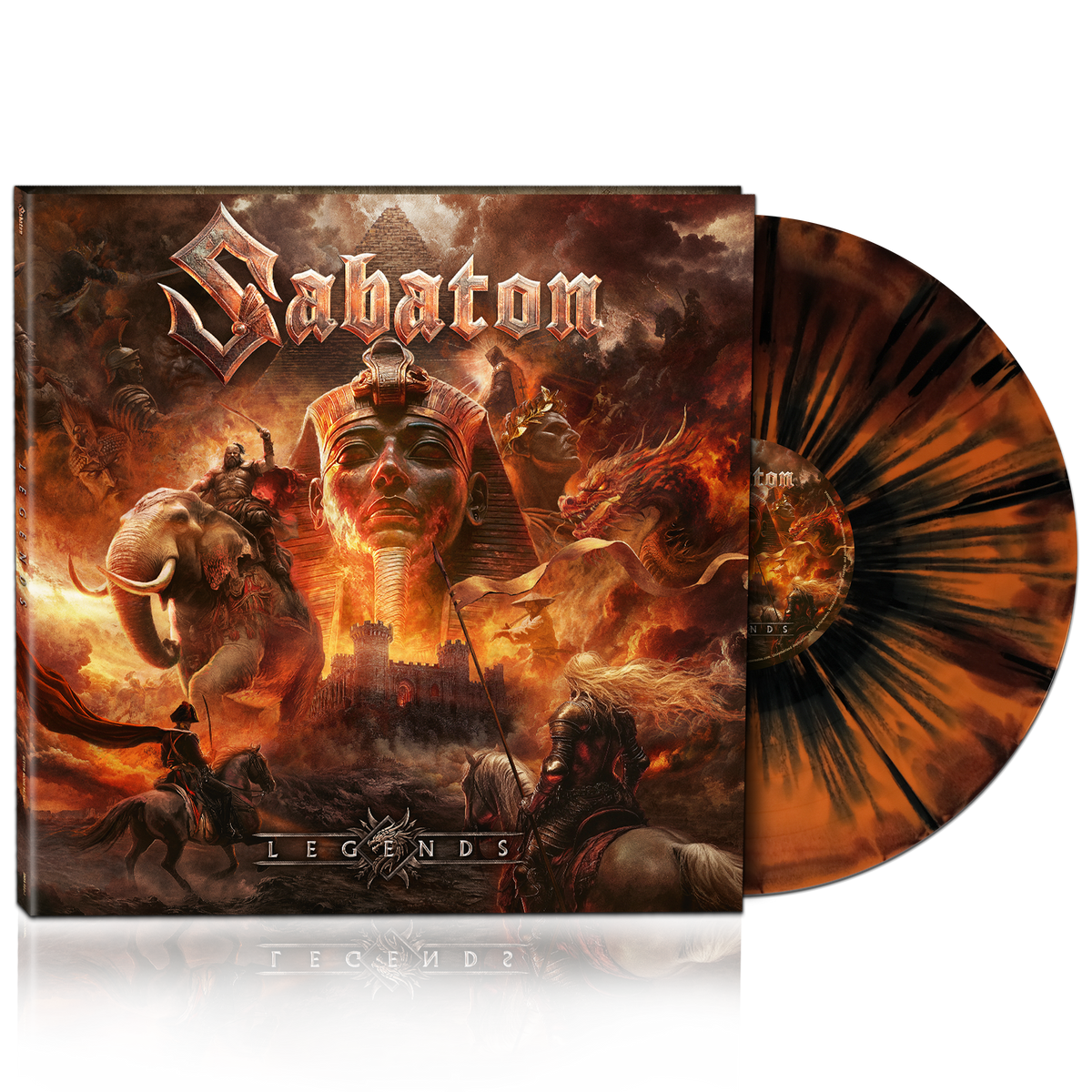SABATON ‘LEGENDS’ LP - EXCLUSIVE - LTD. 300 - ORANGE CLOUD/BLACK/SPLATTER