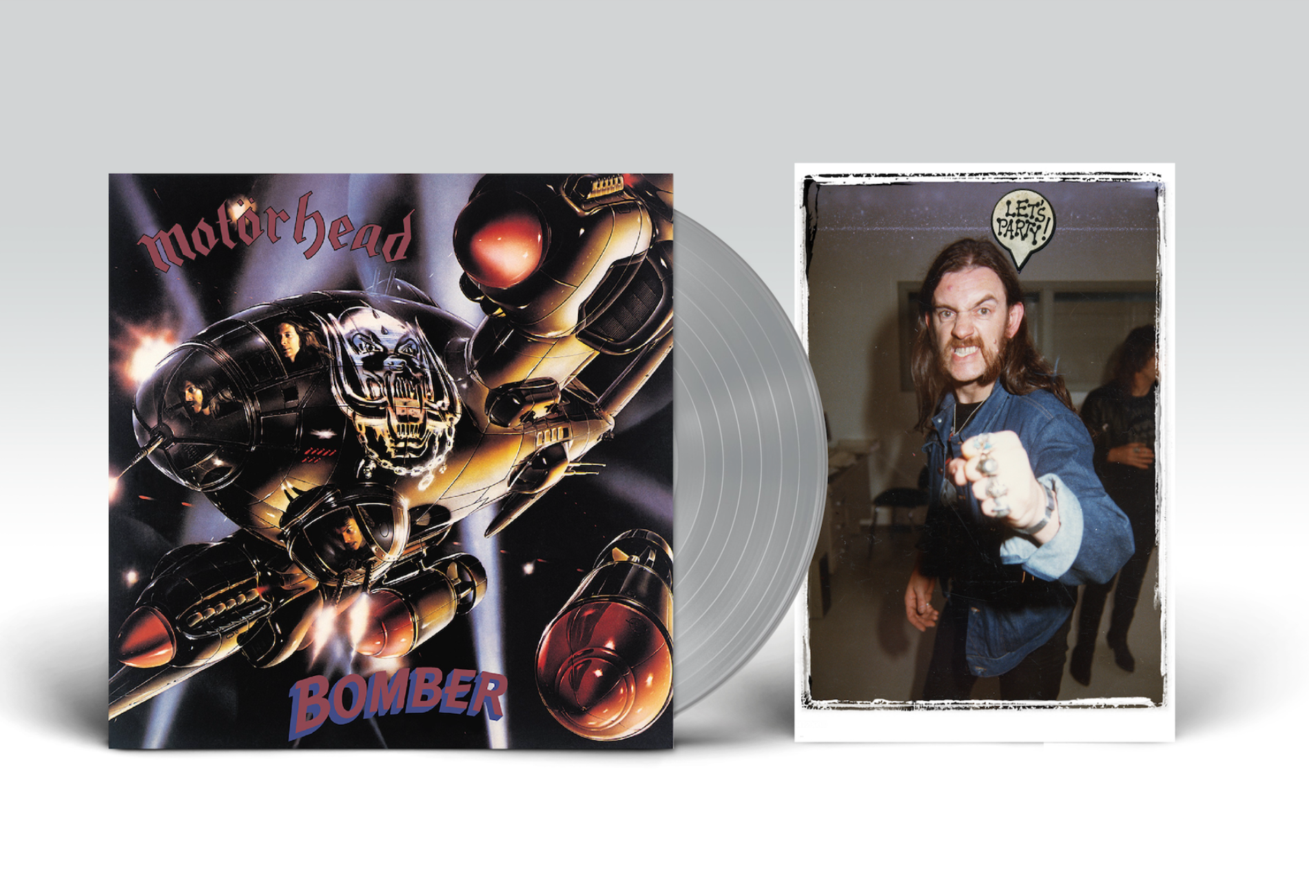 MOTÖRHEAD ‘BOMBER’ LP BUNDLE + HAND-NUMBERED PHOTO PRINT - LTD. 500 - SILVER