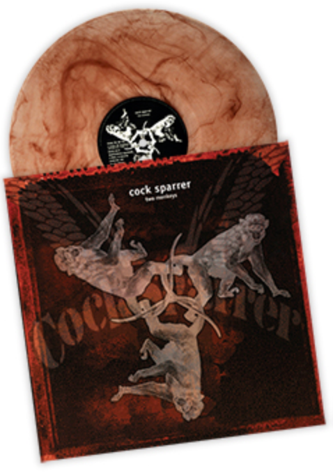 COCK SPARRER 'TWO MONKEYS' LP - BROWN SMOKE