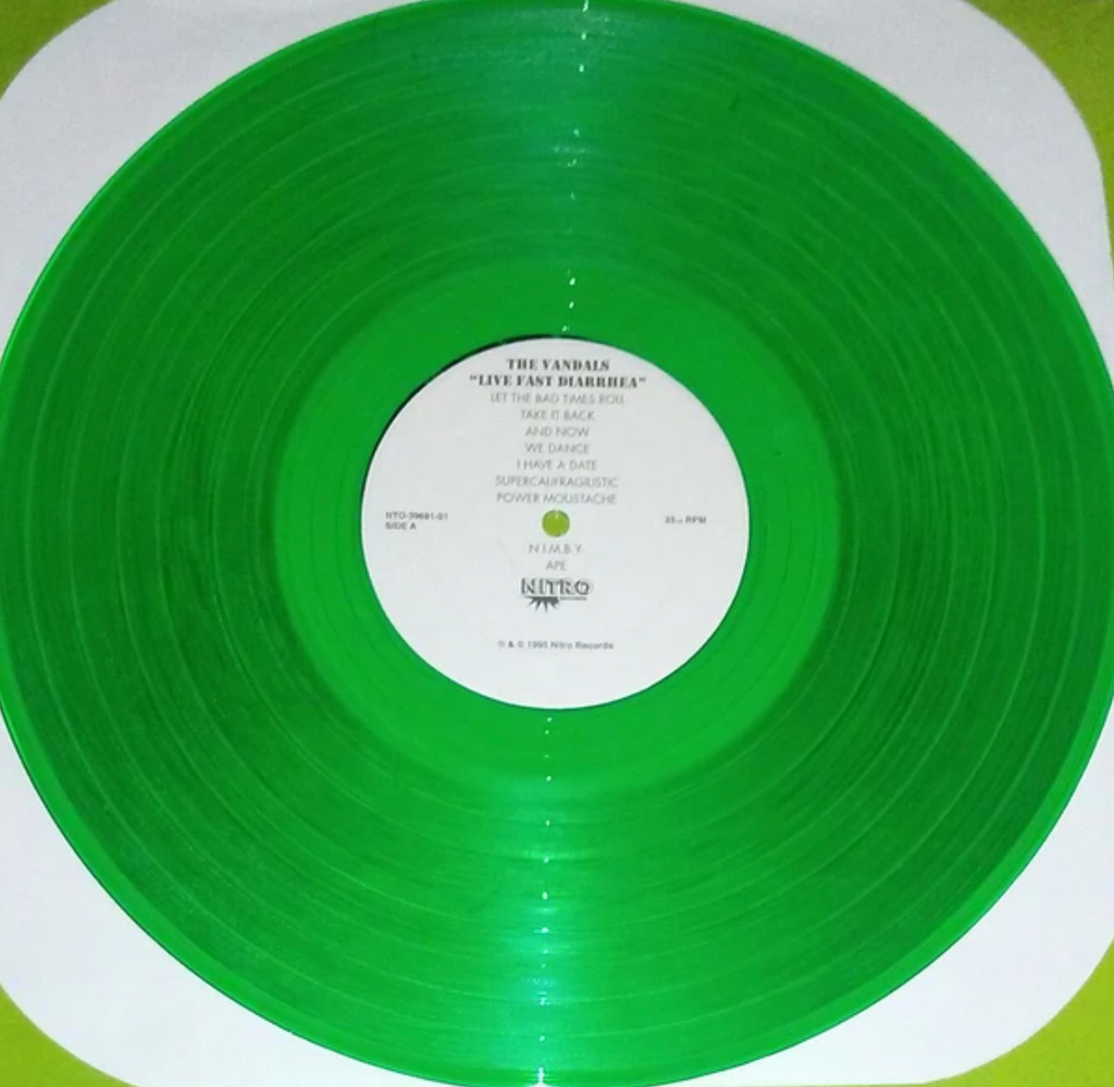 THE VANDALS 'LIVE FAST DIARRHEA' LP - GREEN