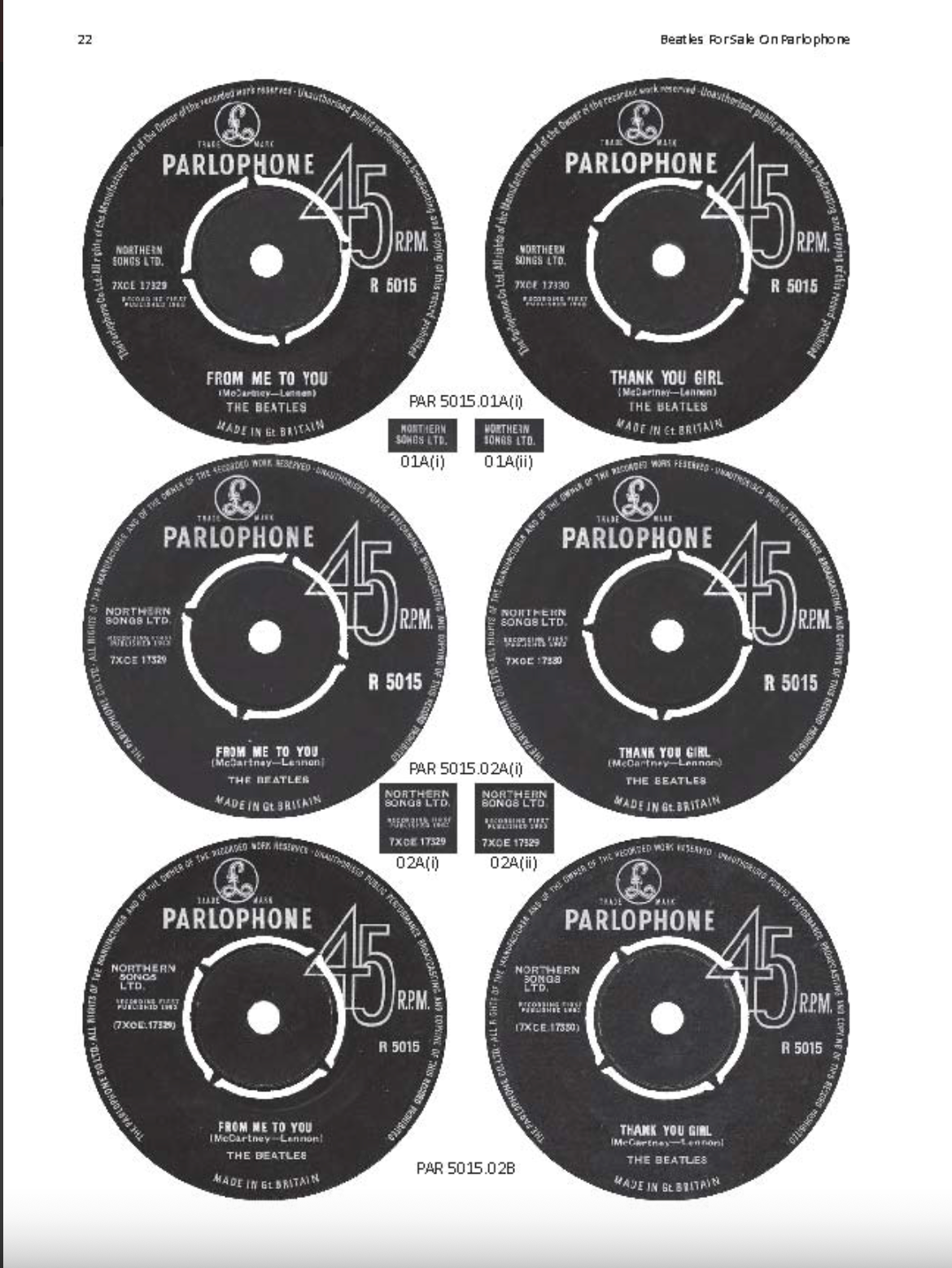 THE BEATLES 'BEATLES FOR SALE ON PARLOPHONE RECORDS' BOOK