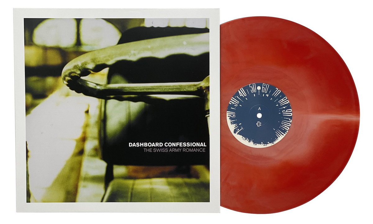 DASHBOARD CONFESSIONAL 'THE SWISS ARMY ROMANCE' LP - TRANSPARENT RED/BABY PINK