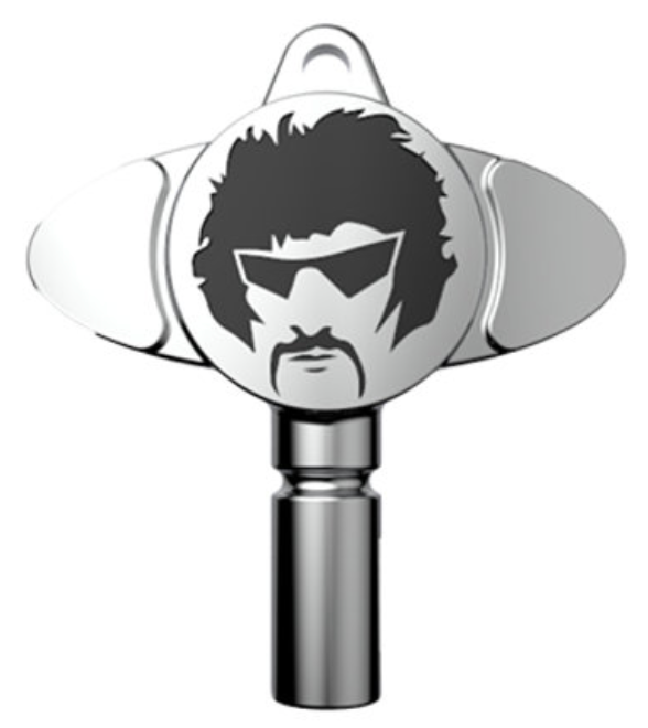 CARMINE APPICE COLLECTIBLE SIGNATURE DRUM KEY - CHROME