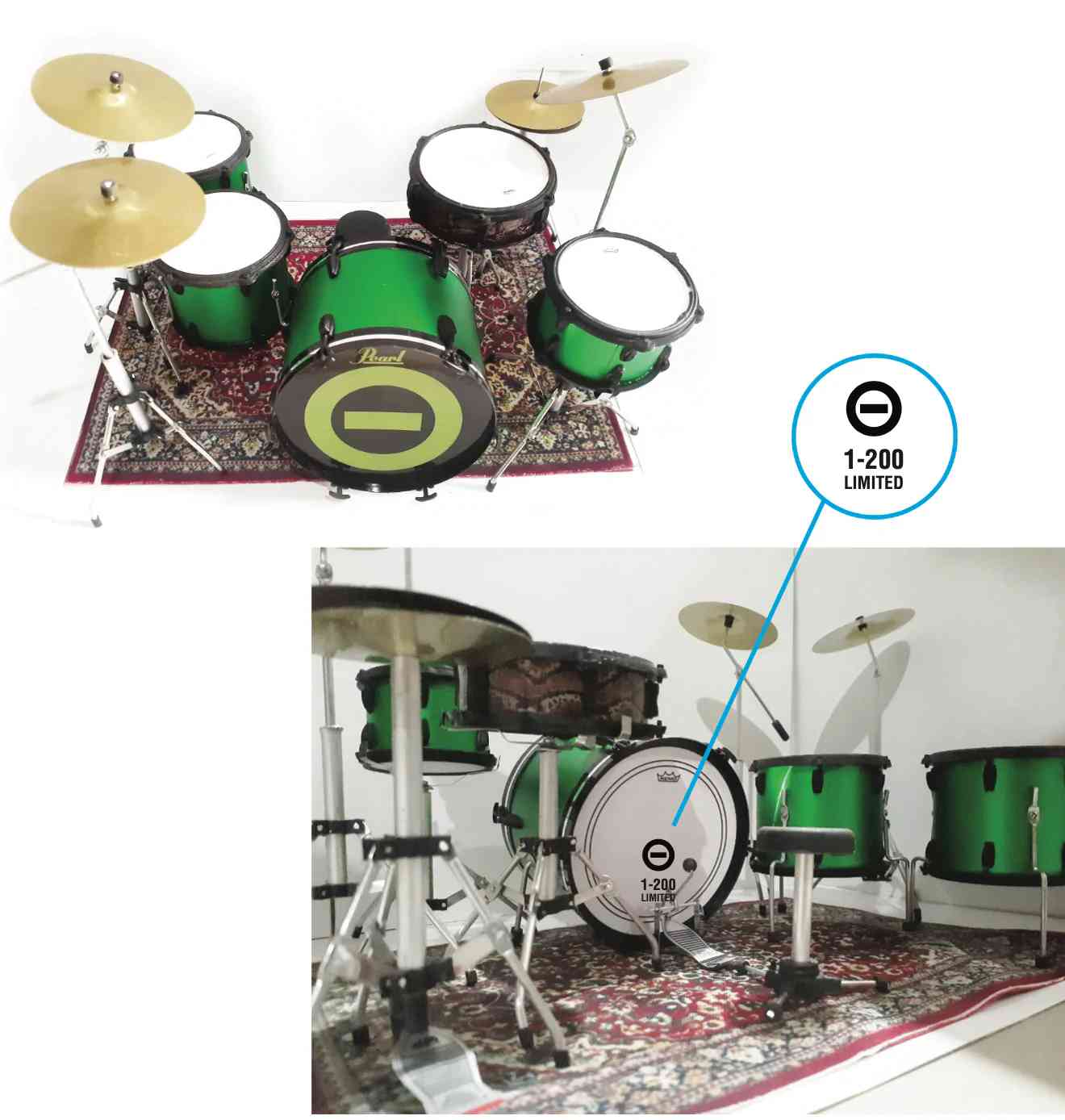 TYPE O NEGATIVE - JOHNNY KELLY - MINI DRUM KIT – ONLY 200 MADE