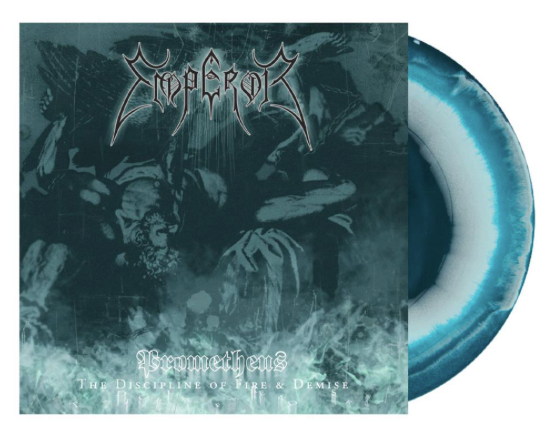 EMPEROR 'PROMETHEUS: THE DISCIPLINE OF FIRE & DEMISE' LP - HALF SPEED - BLACK/GREY/WHITE/BLUE SWIRL