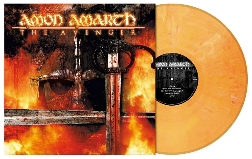 AMON AMARTH 'THE AVENGER' LP - PASTEL ORANGE/MARBLE
