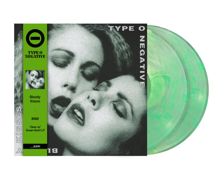 TYPE O NEGATIVE 'BLOODY KISSES' LP - CLEAR/GREEN SWIRL
