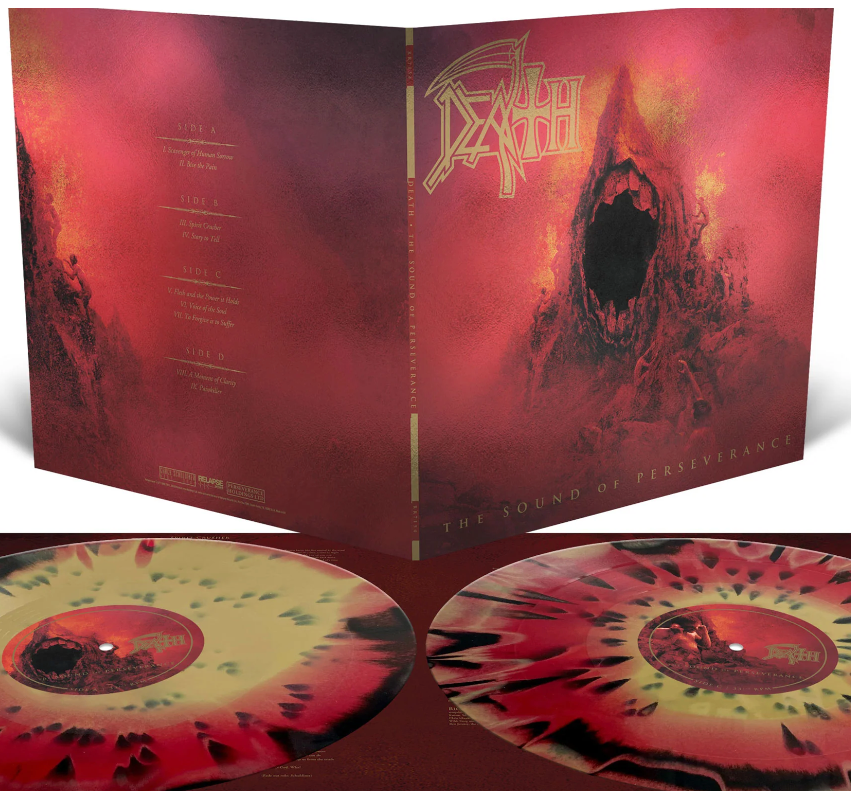 DEATH 'THE SOUND OF PERSEVERANCE' 2LP - BLACK/GOLD/RED/SPLATTER