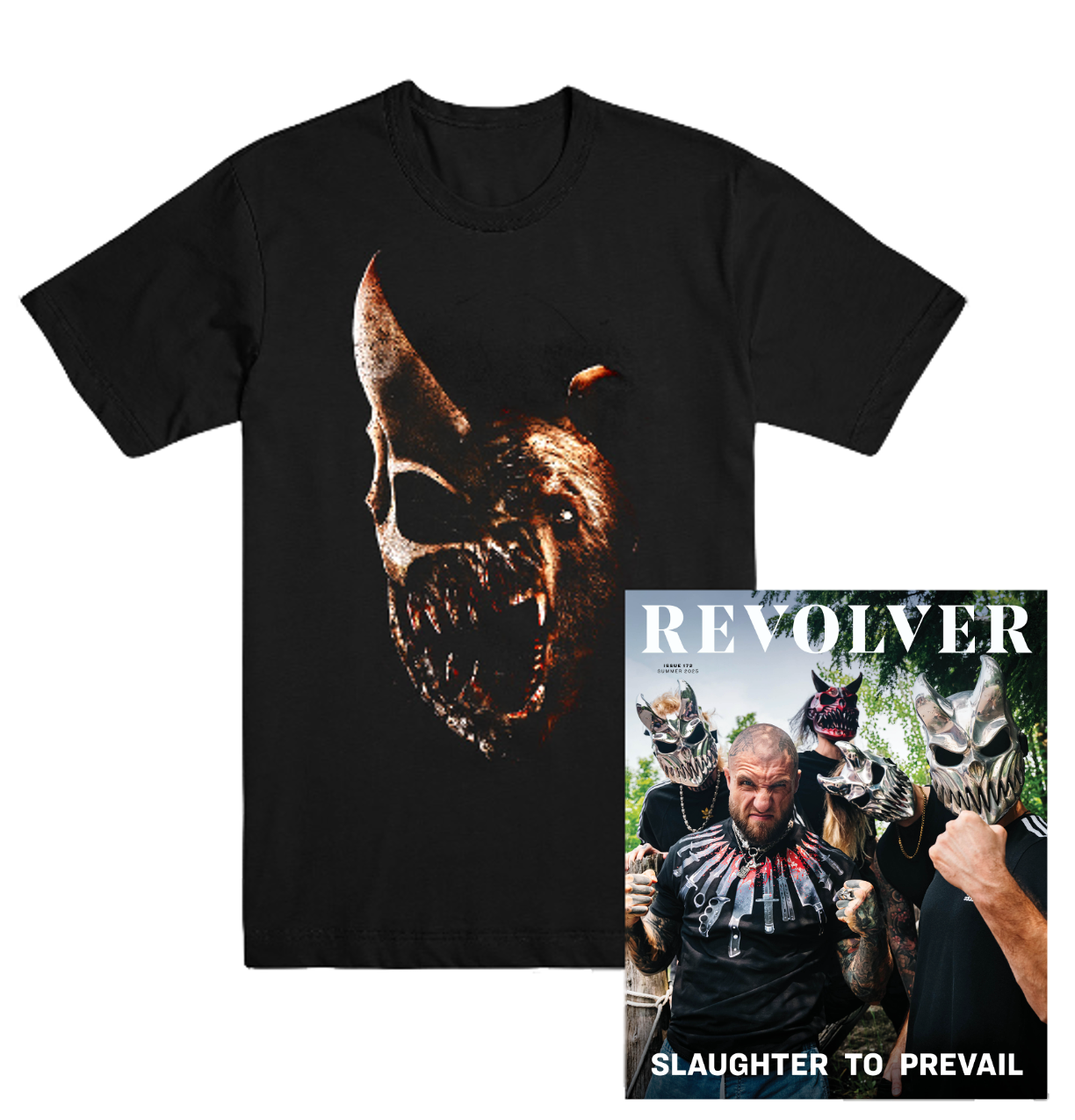 SLAUGHTER TO PREVAIL X REVOLVER BUNDLE – SUMMER 2025 ISSUE & EXCLUSIVE T-SHIRT