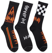 DEF LEPPARD '3 PACK' CREW SOCKS