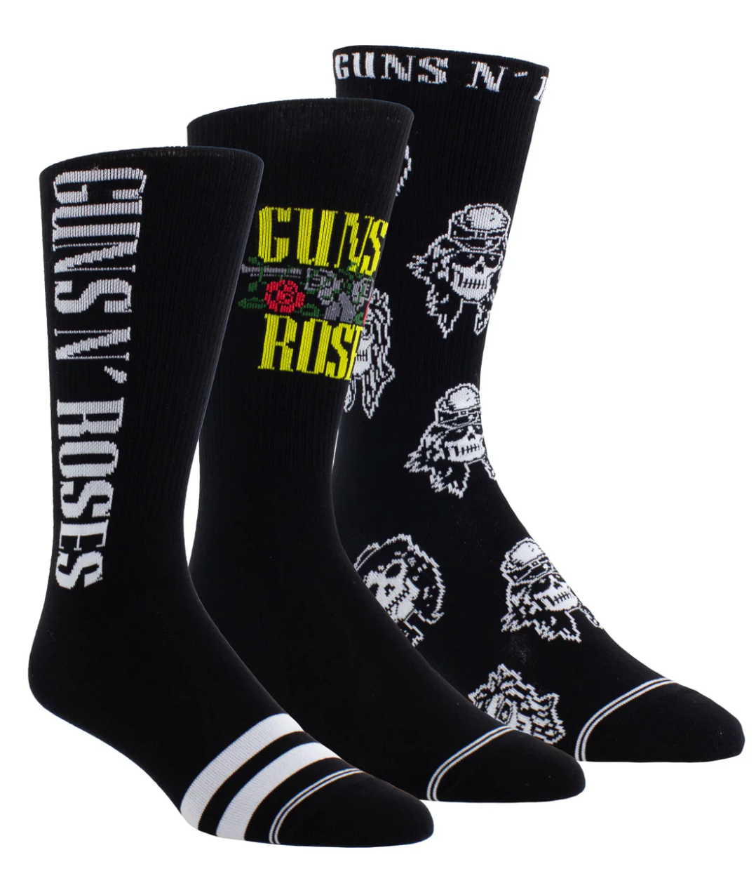 GUNS N ROSES '3 PACK' CREW SOCKS