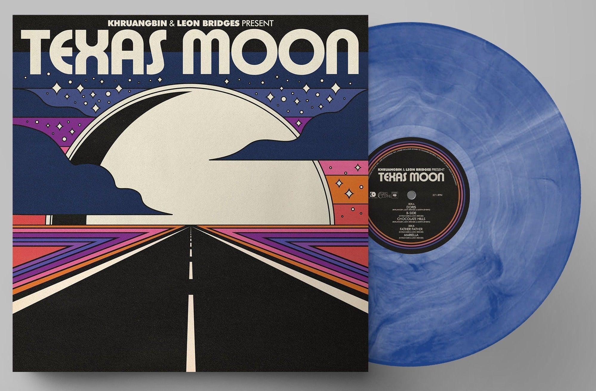 KHRUANGBIN & LEON BRIDGES 'TEXAS MOON' 12" EP - BLUE DZE