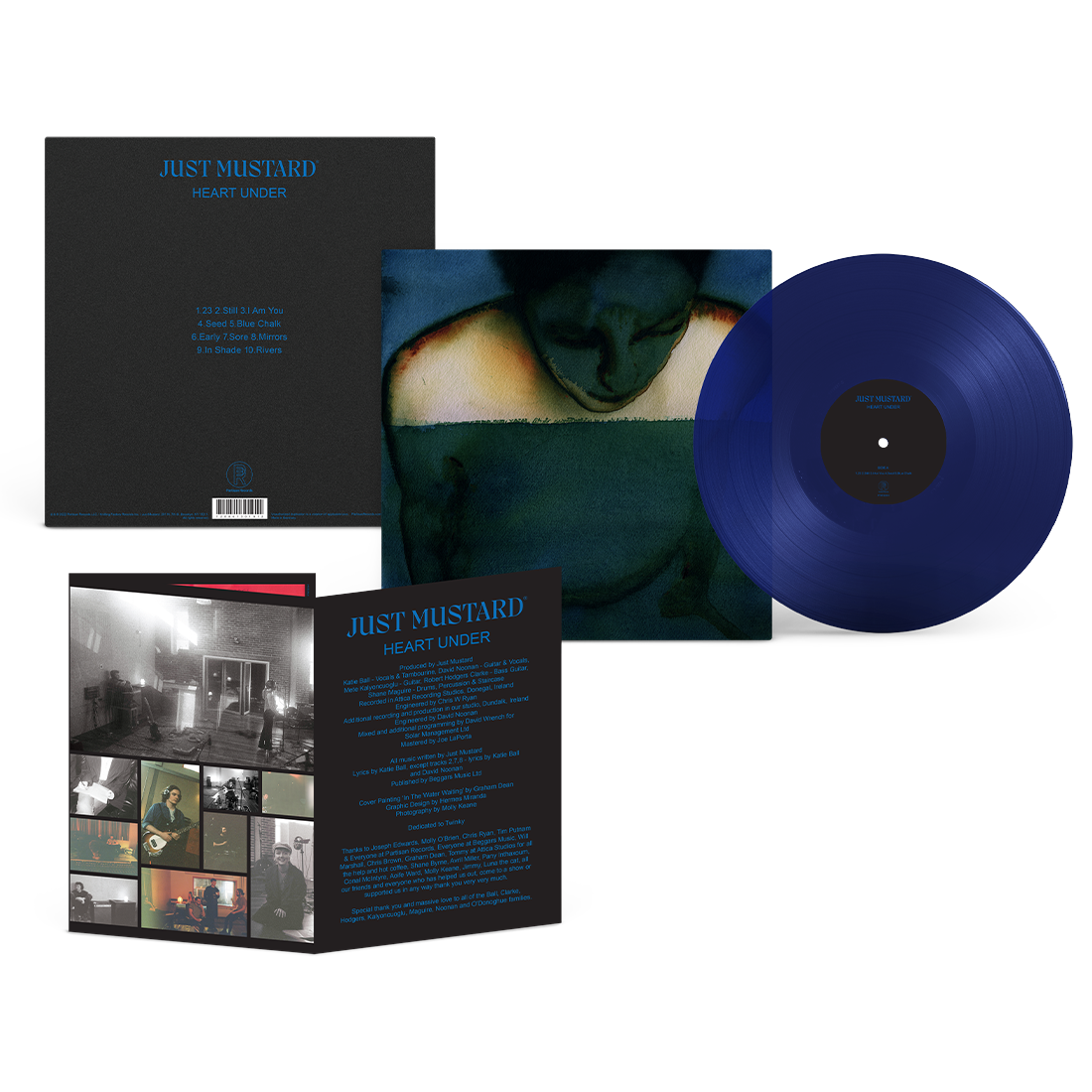 JUST MUSTARD 'HEART UNDER' LP - TRANSLUCENT BLUE