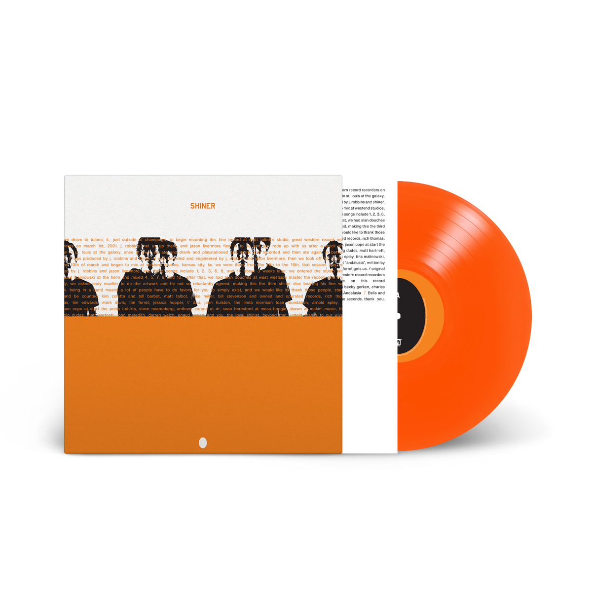 SHINER ‘THE EGG’ LP - EXCLUSIVE - LTD. 300 - TRANSPARENT ORANGE